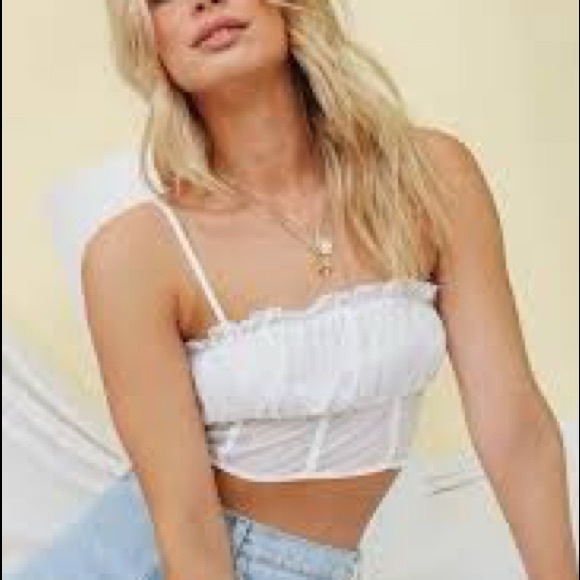 Paris Frill Cami in WHITE 🤍 - Picture 2 of 4